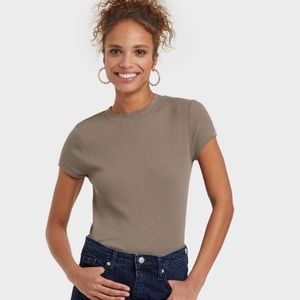 Women’s A New Day Short Sleeve Ribbed T Shirt
